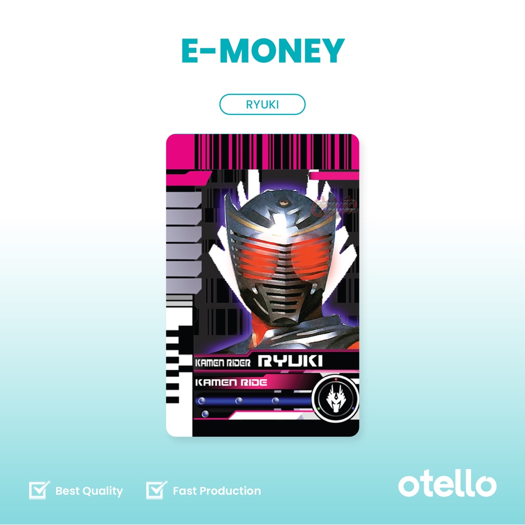 Kartu eMoney Kamen Rider e-Money Card eToll Mandiri Unik Keren Permainan Super Hero Figure Set Decade