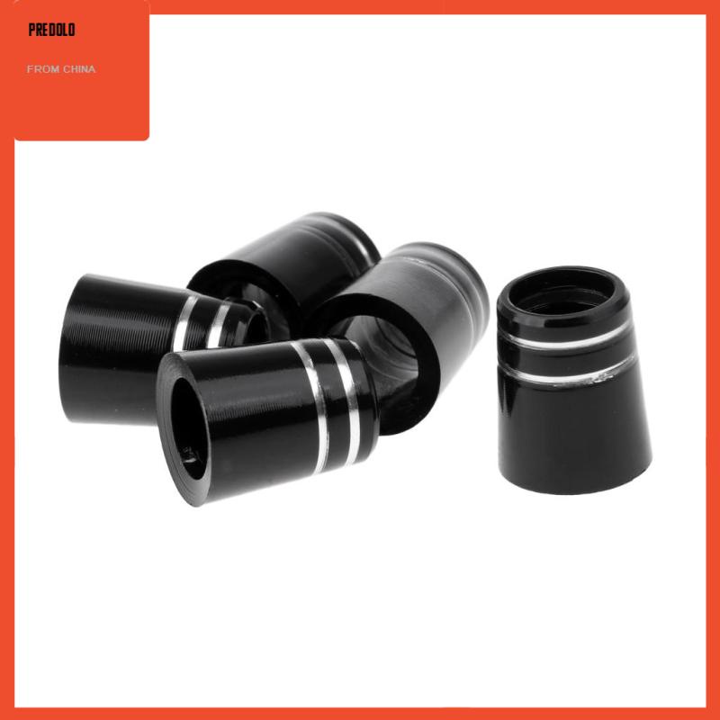 [Predolo] 5buah Ujung Golf Hitam Lengan Ferrules Caps Rings Adapters 8.6x15x13.5mm