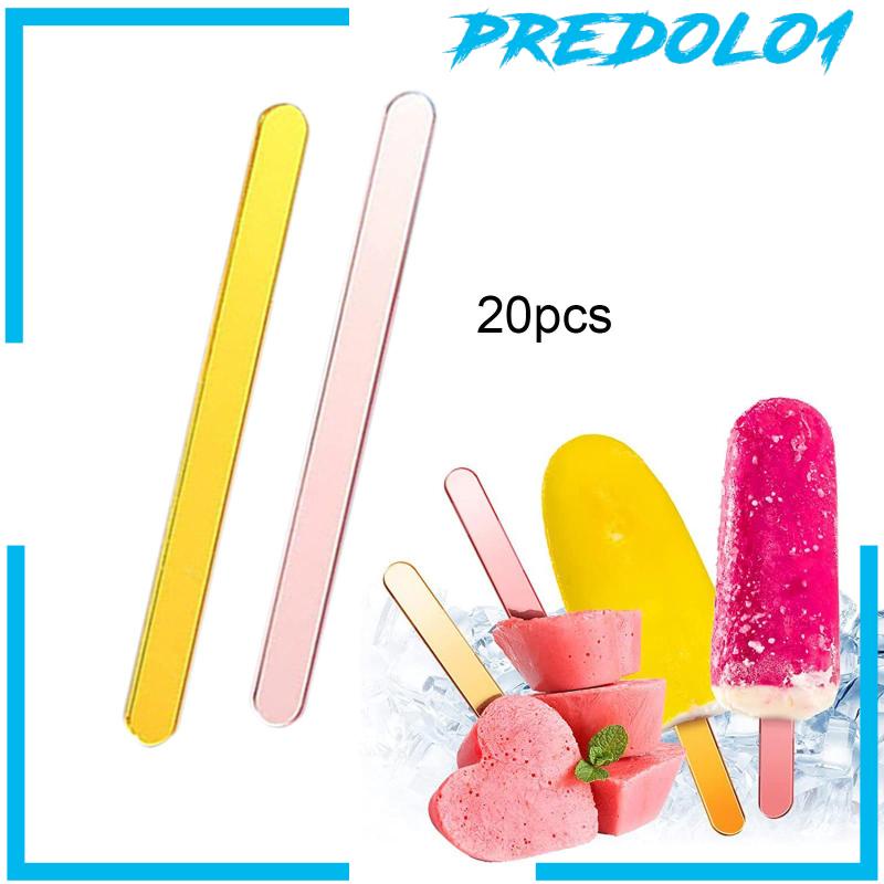 [Predolo1] 20pcs Stik Es Krim Stik Reusable Untuk Dapur Kerajinan Tangan DIY