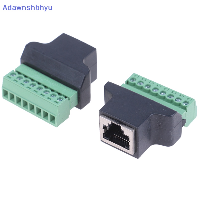 Adhyu rj45 to screw terminal Adapter rj45 female to 8pin Konektor Untuk DVR CCTV   Id