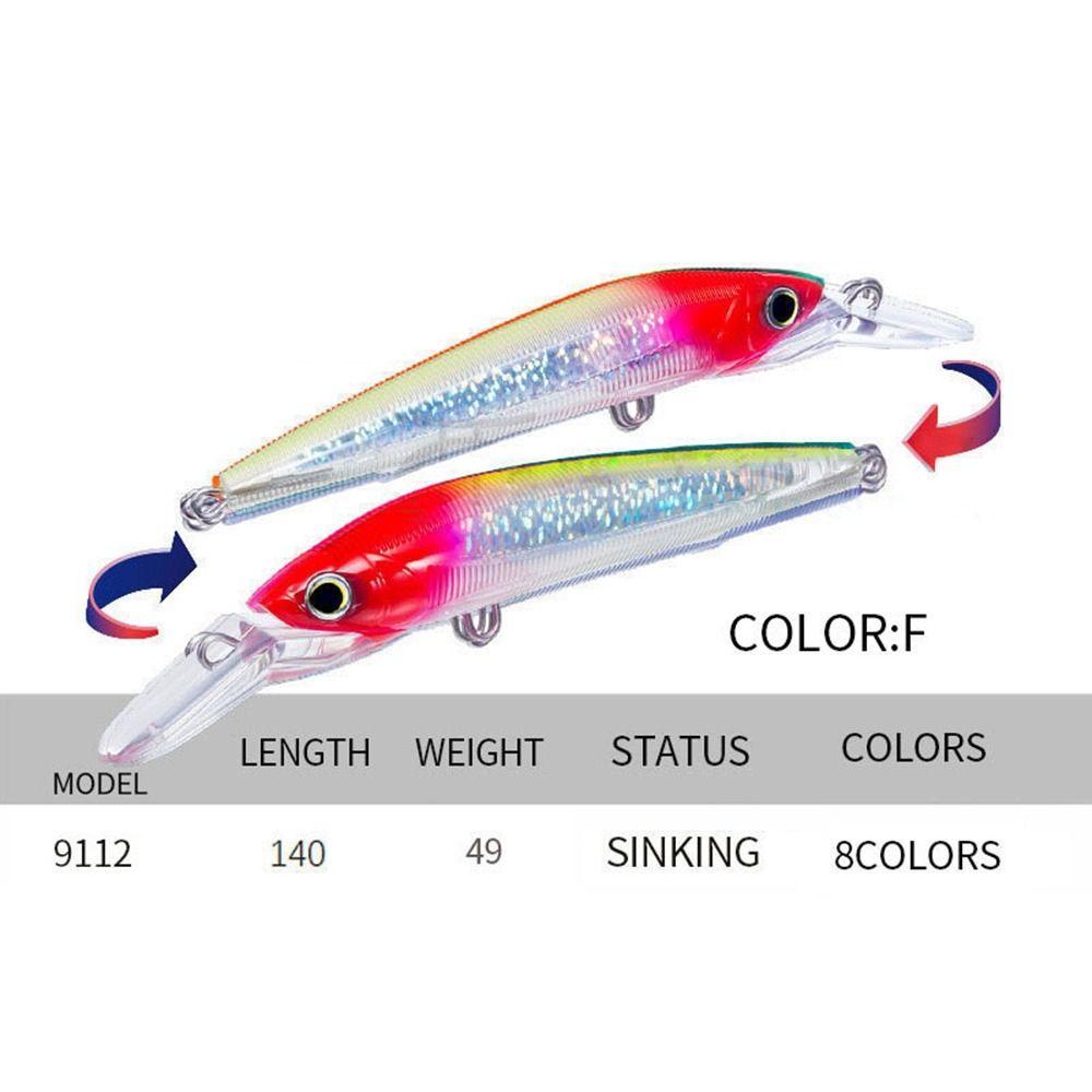 TOP Umpan Ikan Kecil Tenggelam 40mm/49g Crankbaits Striped bass Minnow Lures