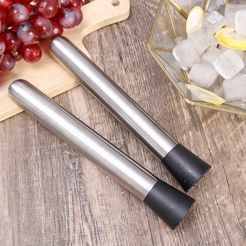 Palu Es Hancur Lemon Buah Multifungsi/Stainless Steel Cocktail Ice Crushing Stick Bartending Mixer Bar