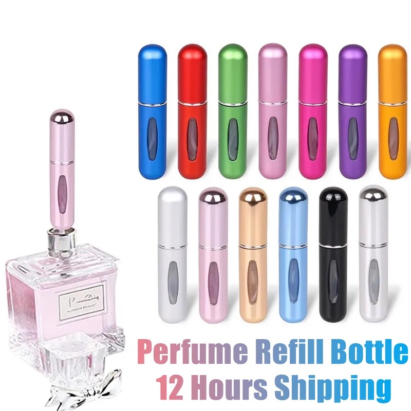 Sub-botol Parfum Warna-Warni Fashion/Wadah Kosong Mini Portabel Botol Semprot Reusable