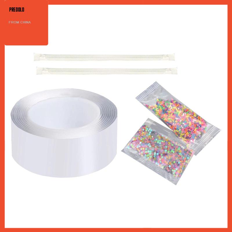 [Predolo] Chiwanji Blow Bubbles Balon Double Sided Tape Menarik Kerajinan Tangan DIY Sensory