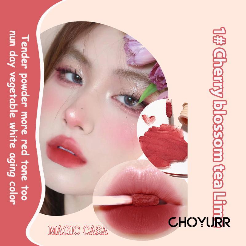 【COD】Lipstik Beludru Matte Cangkir Anti Lengket Pelembab Pelembab Bibir Putih yang Tidak Mengering-CH