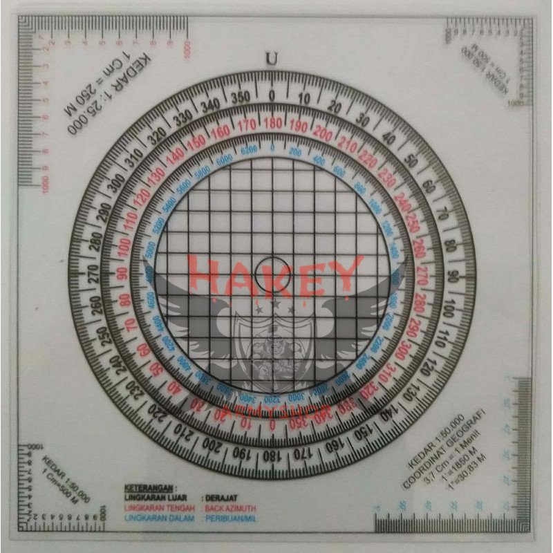 

PROTRACTOR NAVIGASI BUSUR DERAJAT / PROTEKTOR BULAT