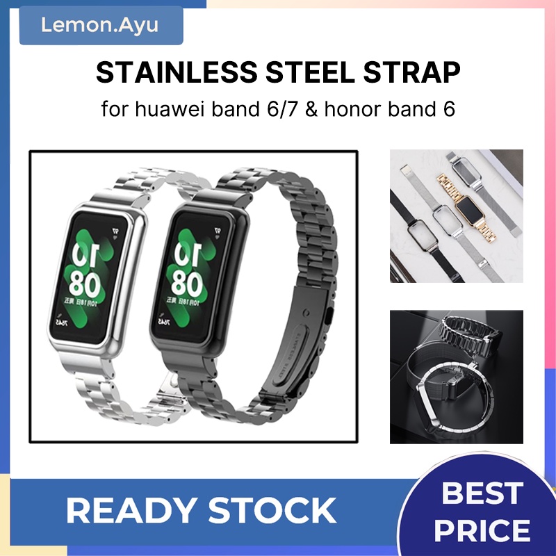 Huawei Band 6/7 Stainless Steel Strap Honor Band 6 Metal Adjustable Strap