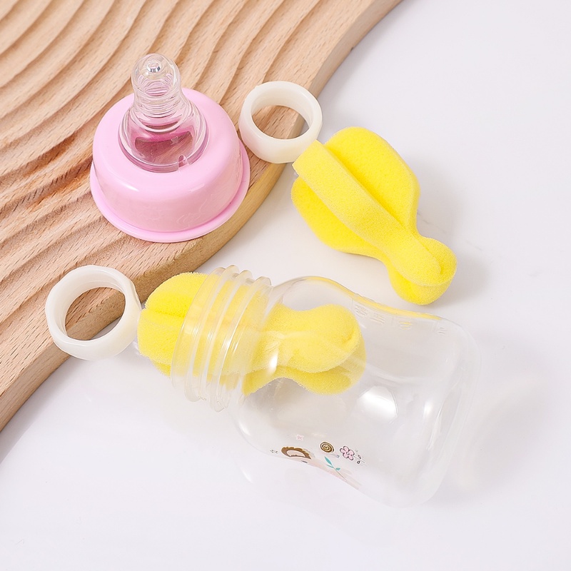 Cup Cap Gap Penghilang Noda Dot Bayi Spons Brushes Dapat Digantung Alat Pembersih Serba360° Sikat Botol Susu Sudut Tanpa Mati