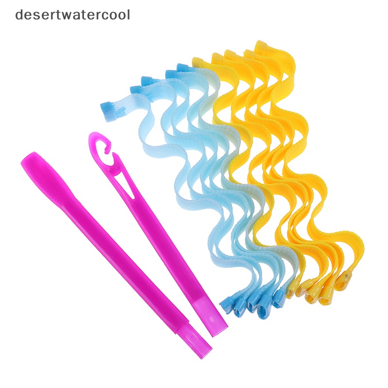 Deid 10pcs Gelombang Air Magic Curlers Formers Leverage Spiral Alat Penata Rambut 30cm Martijn