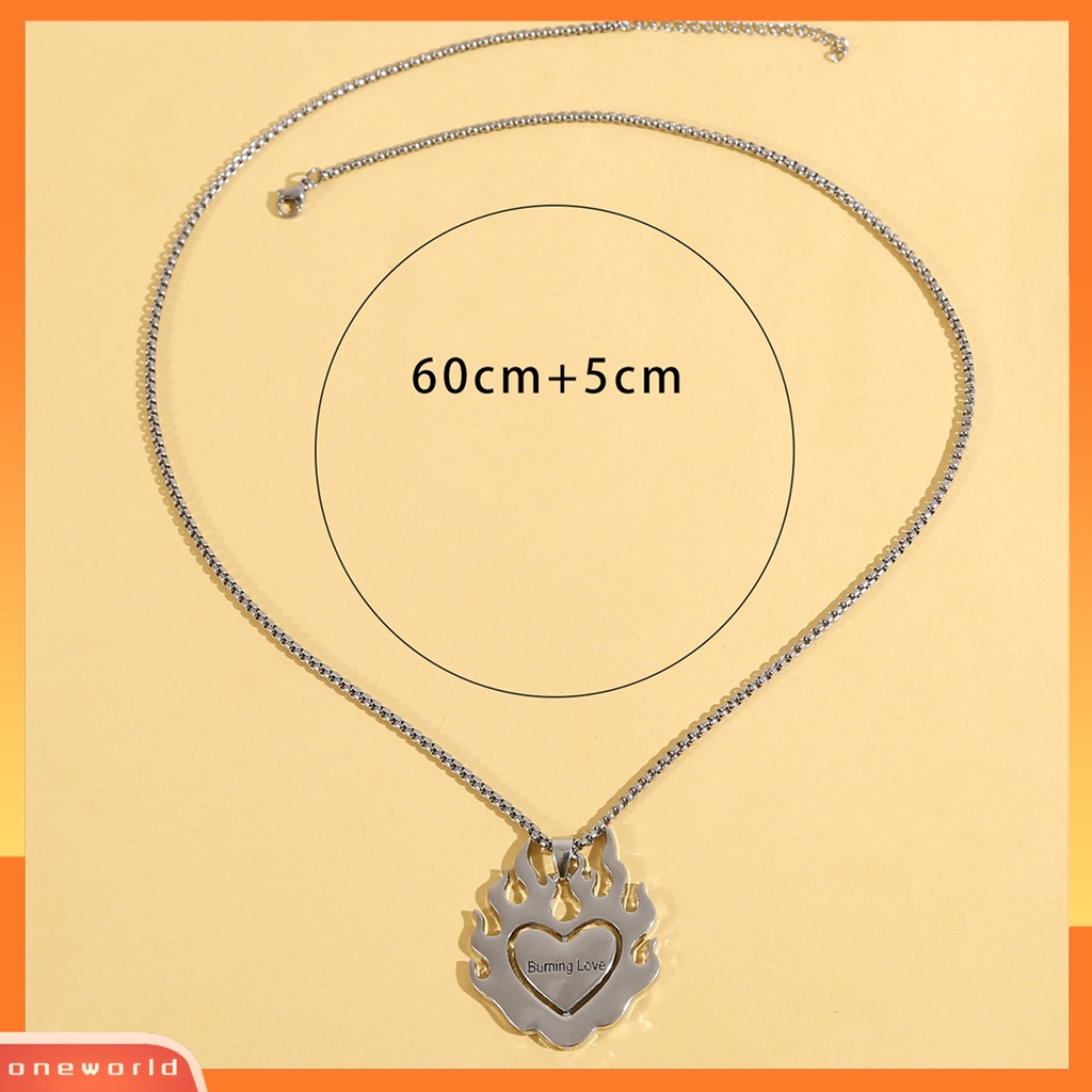 [ONE] Kalung Unisex Ringan Artistik Warna Silver Kalung Liontin Roda Panas Untuk Hadiah