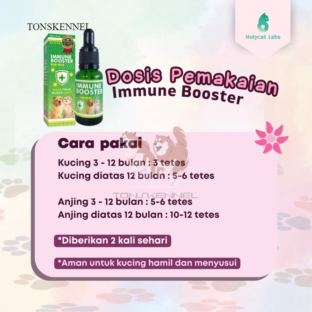 Vitamin Imun Kucing Anjing Menjaga Stamina Anti Virus Stress Immune Booster Tetes 20 ML