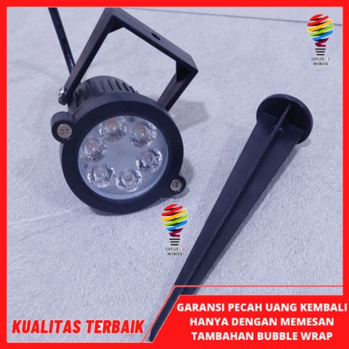 Lampu Taman Tancap 5 Watt SMD 6 Mata cahaya kuning