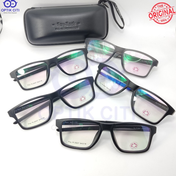 Frame Kacamata Pria Sport Pay Back PL 3027 Original