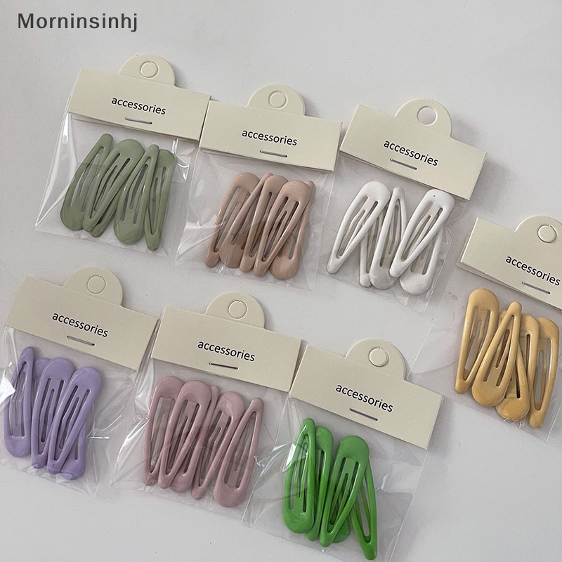 Mornin 5Pcs /set Jepit Rambut Bentuk Tetesan Air Warna Permen Lucu Untuk Klip Rambut Anak Perempuan Hairpin id