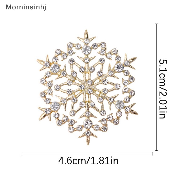 Mornin Beauty Snowflake Bros Untuk Wanita Unisex Natal Tahun Baru Musim Dingin Pesta Brooch Pin Hadiah id