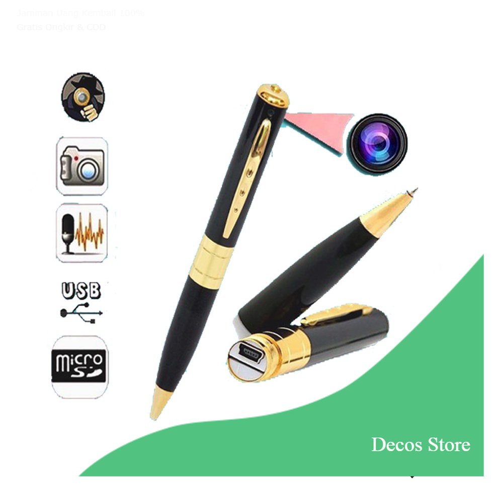 [Decos] SPY PEN / Pulpen Kamera mata-mata / kamera pengintai / Pulpen Spy / Spycam / kamera tersembu