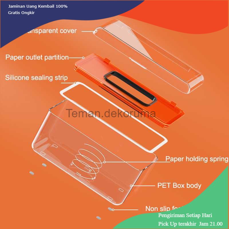 TD - DPR Kotak Tisu Tempat Masker Organizer Box with Lid and Spring Holder - TB23