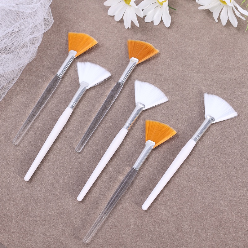 3pcs/set Tahan Lama Berbentuk Kipas Masker Brushes Foundation Bubuk Kosmetik Wajah Makeup Brushes Portable Perawatan Kulit Alat Kecantikan
