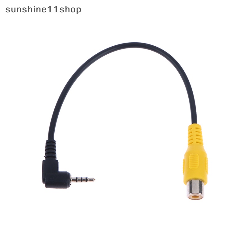 Sho Adaptor Kabel AV In Video 2.5mm AV Jack Male Plug To RCA Female Adapter Cable Untuk GPS Dan Aksesoris Kamera Belakang N