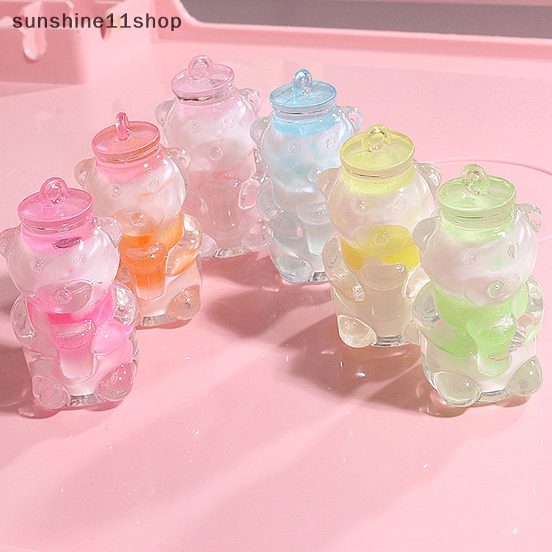 Sho Botol Beruang Resin Mini Luminous Glow In The Dark Miniatur Ornamen N