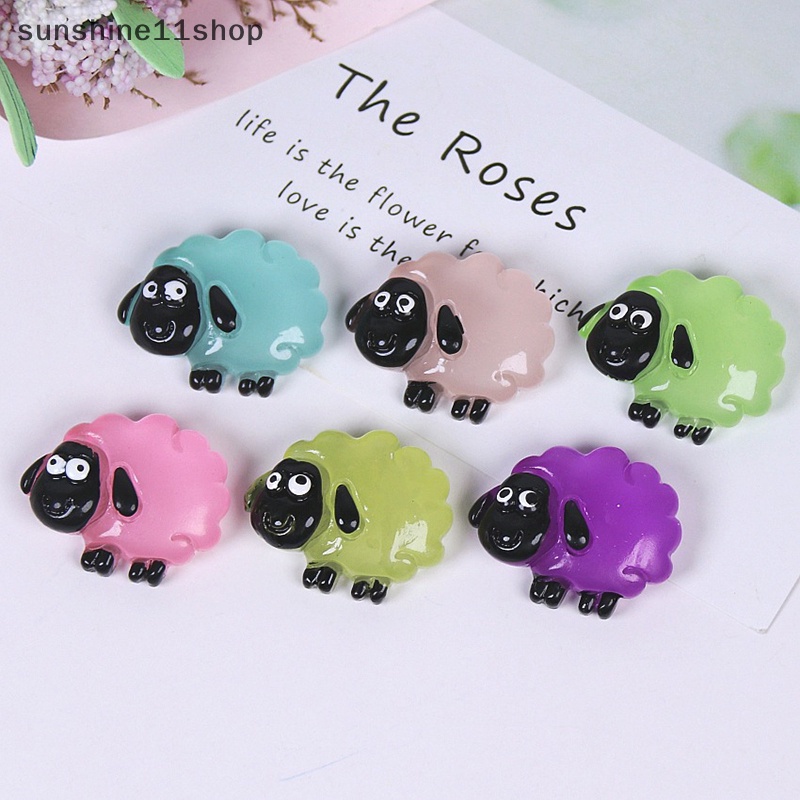 Sho 5Pcs Lamb 3D Resin Water Drop Diy Jepit Rambut Ponsel Case Cream Lem Aksesoris N