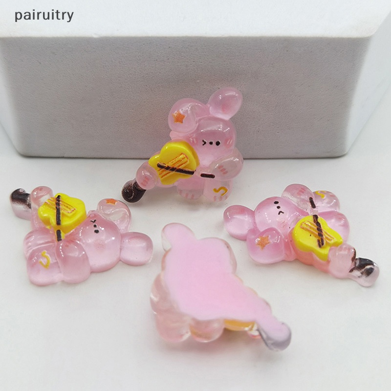 Prt 10PCS Luminous Rabbit Resin Decor DIY Miniatur Ornamen Hadiah Membuat Perhiasan PRT