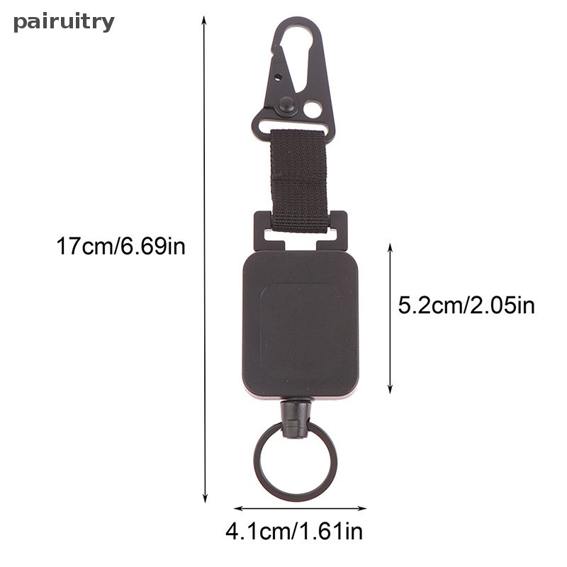 Prt 1Pc Tali Kawat Baja Ditarik Mudah Ditarik Gesper Lencana Gulungan Kait Ransel PRT