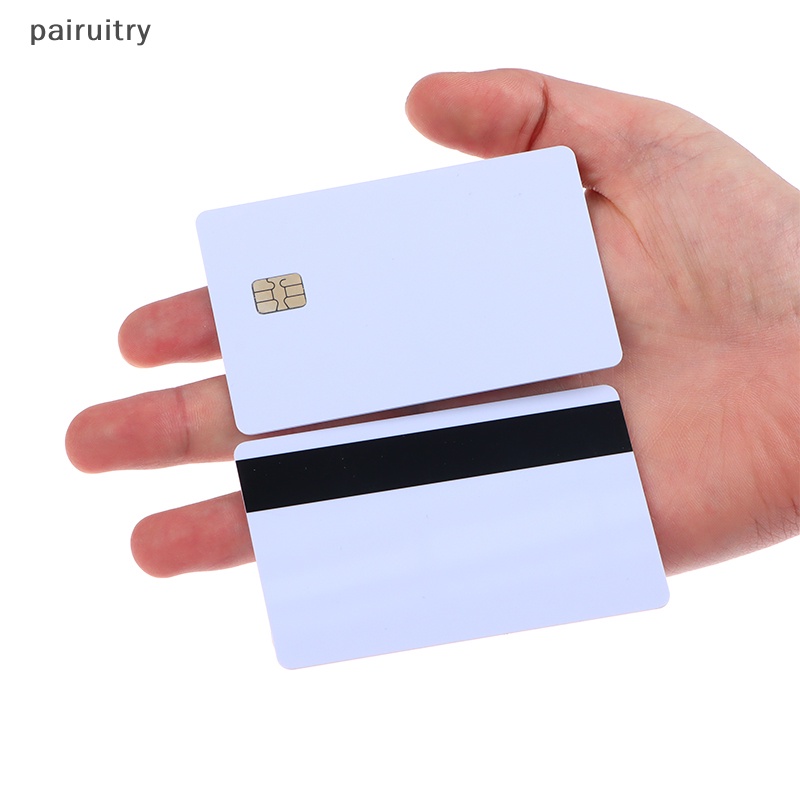 Prt 5pcs Sle442 Chip Blank Smart Card Dengan Strip Magnetik Hico 3track Inkjet PVC Contact Type Composite IC Card PRT