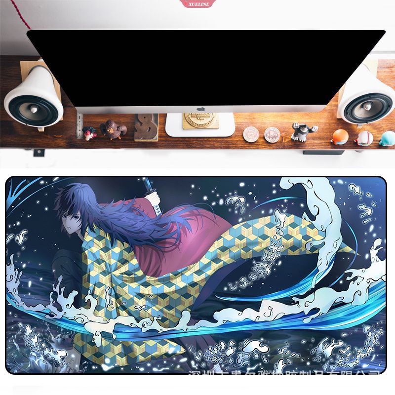 Demon Slayer Anime Mouse Pad XXL Kimetsu no Yaiba Gaming Mouse Pad Karet Komputer Laptop Besar Mousepad Gamer300 * 600 * 2alas Meja [ZXL]