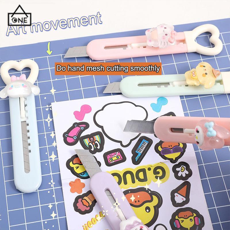 COD❤️Mini Pemotong Kertas Rumah Tangga Alat Pembuka Paket Siswa Buatan Tangan Cutter Cute Heart Art Cutter-A.one