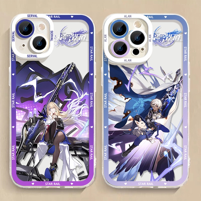 IPHONE Honkai Star Rail Himeko Phone Case Kompatibel Untuk Iphone14 11 13 12 Pro Max XS XR X8 7 6S Plus Casing Mini Arlan Serval Transparan TPU Silikon Shockproof Cover