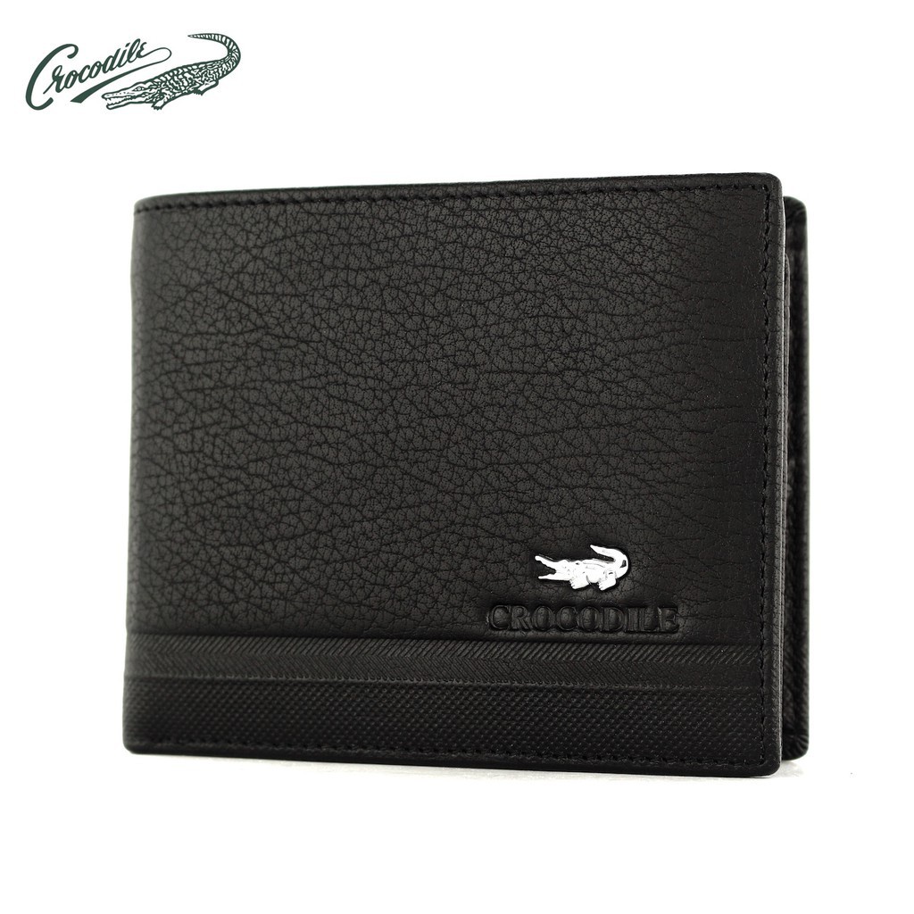 Dompet Lipat casual Pria Cowok Panjang Distro Bahan Kulit Asli Terbaru Cro 1201-12 Black