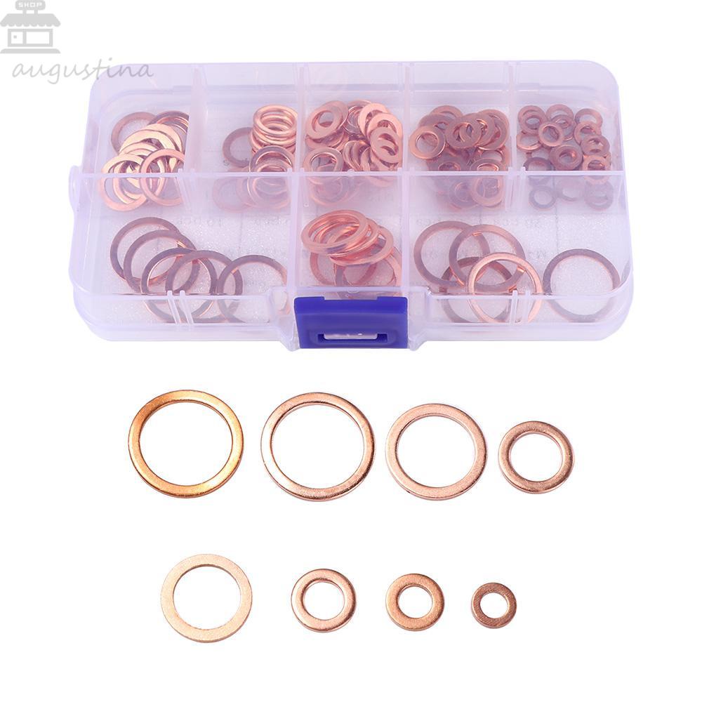 Augustina Copper Washer Copper Untuk Colokan Getah Aneka Kit Dengan Box Filler Piece Spacer Sealing Nut And Bolt Set