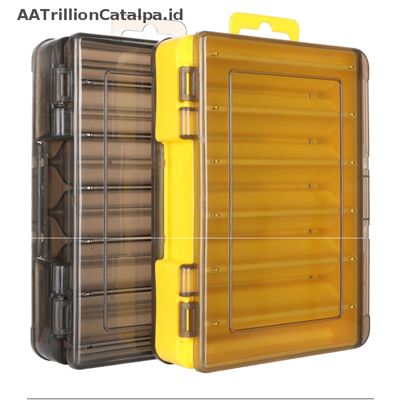 Aatrillioncatalpa Kotak Pancing Dua Sisi12 14 Kompartemen Umpan Lure Hook Storage Box ID