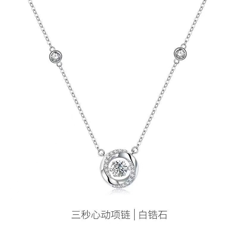 Manis Kalung Lingkaran Berlian Mewah Hari Valentine Romantis Liontin Berlian Kalung Untuk Wanita