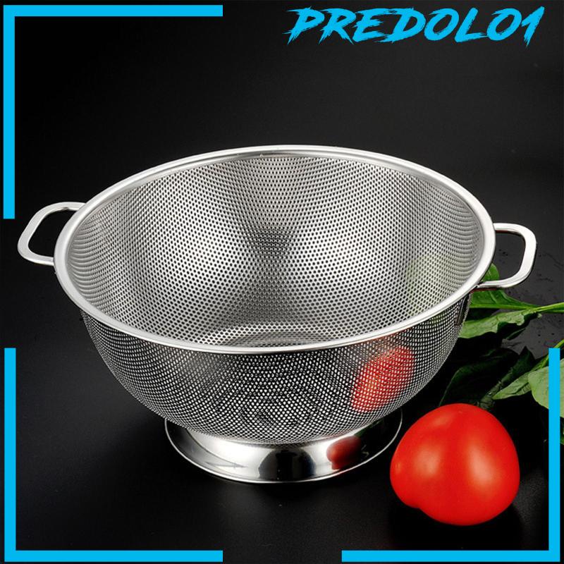 [Predolo1] Saringan Dapur 304stainless Steel Dengan Gagang Non Slip Sink Strainer Bowl