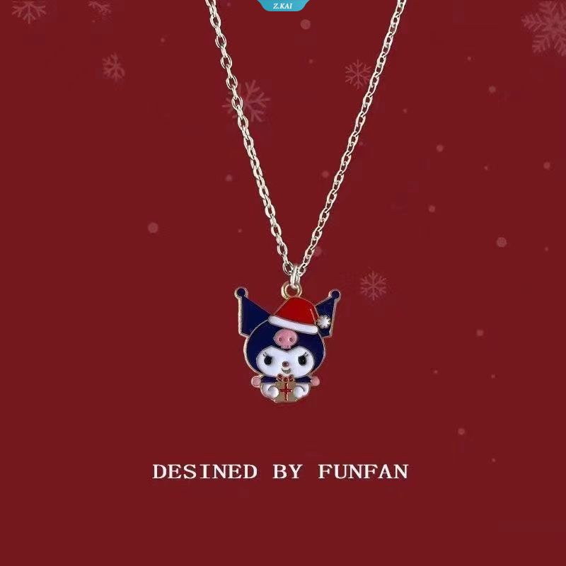 Kalung Cinnamoroll Baru Kuromi HelloKitty Natal Sanrio Eropa Dan Amerika Hadiah Perhiasan Kartun My Melody Necklace [ZK]