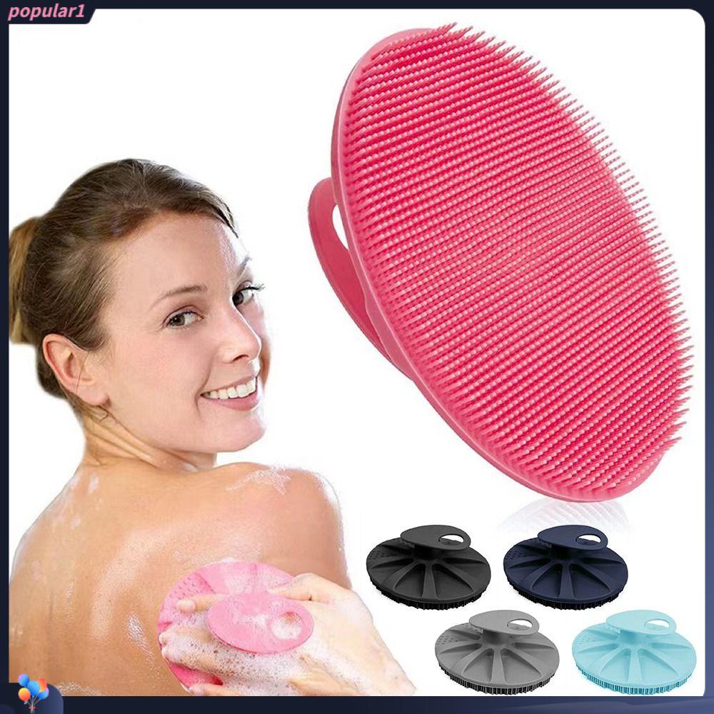 Populer Body Scrubber Shower Bath Brush Portable Mudah Berbusa Sikat Pembersih Silikon Multifungsi