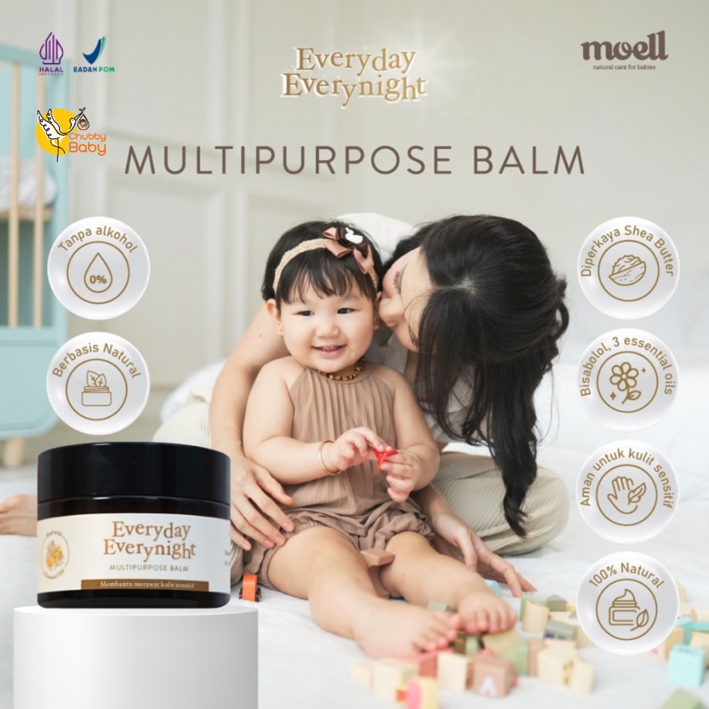 Moell - Everyday Everynight Multipurpose Balm 30 gr | Pelembab bayi