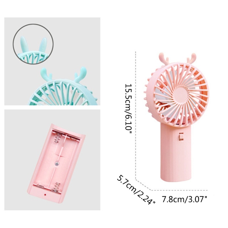 Vivi Travel Portable Fan Kipas Angin Mini Genggam Tenaga Baterai AA Kipas Pendingin Super Mute