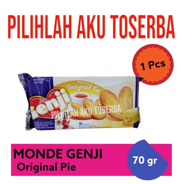 Biskuit Monde GENJI ORIGINAL Pie - ( HARGA 1 Pcs )