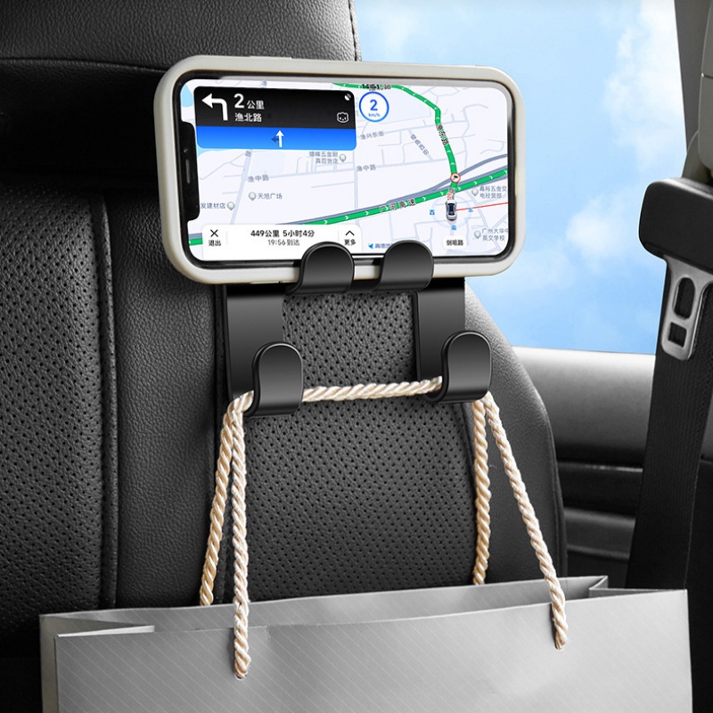 [Unggulan] Hook Penyimpanan Punggung Kursi Mobil Multifungsi Sandaran Kepala Ganda Sandaran Kepala Holder Universal Bracket Handphone Otomotif Interior Organizer