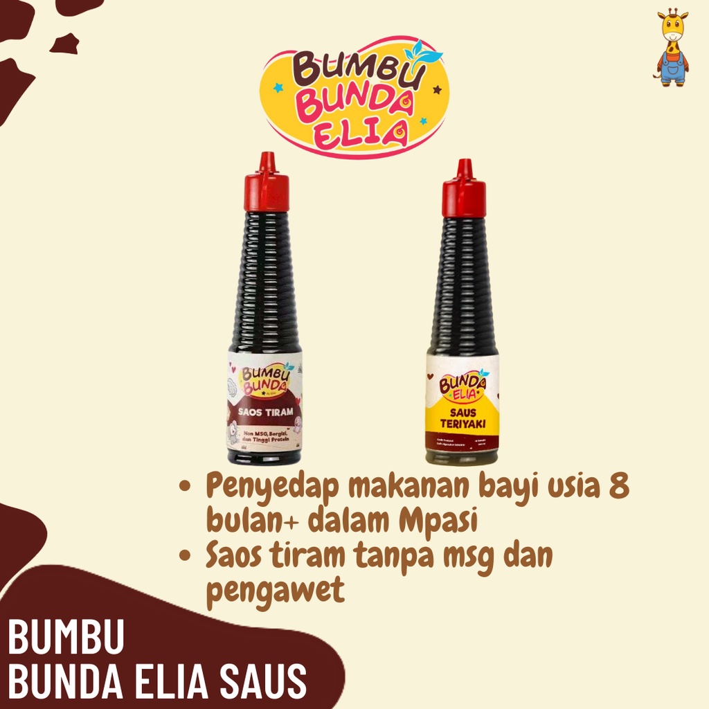 Bumbu Bunda Elia Saus Non MSG / Bumbu MPASI / Bumbu Anak Non MSG / Saos Tiram Non MSG