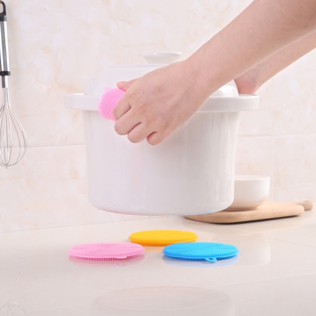 ENZ ® SIKAT SPONS PEMBERSIH MULTIFUNGSI BAHAN SILIKON KARET PRAKTIS UNTUK MEMBERSIHKAN PERALATAN DAPUR PIRING 1144