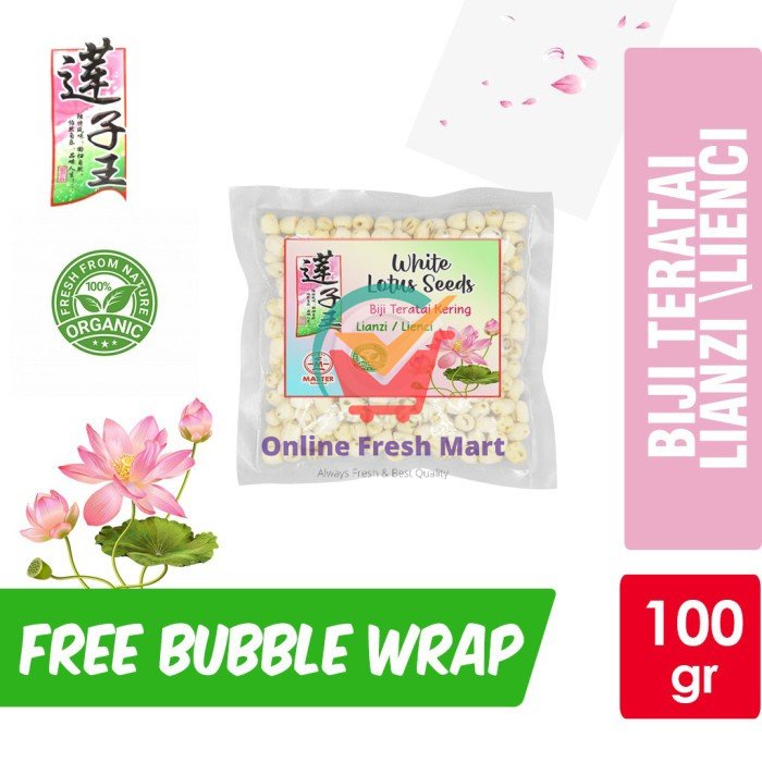 

Biji Teratai Kering / Lienci / Lianzi / White Lotus Seeds [100 gr] - Online Fresh Mart Denpasar