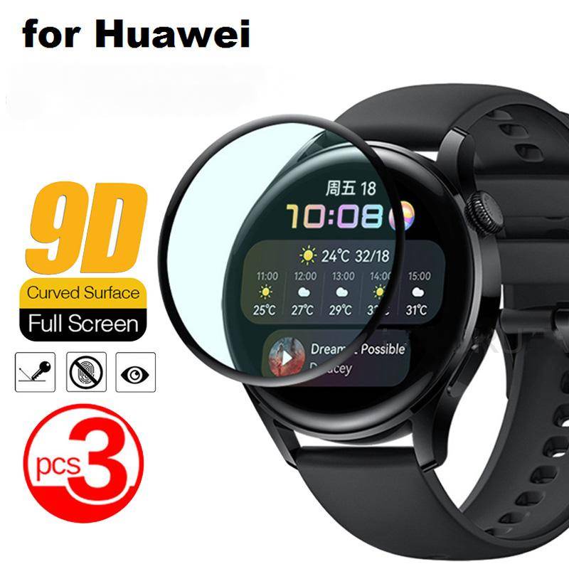 Untuk Huawei Watch 4pro 46mm 48mm Full Curved Anti blue light Screen Protector Soft Pelindung Film Cover Untuk Huawei Watch4 Pro Film Pelindung Bening Bukan Kaca