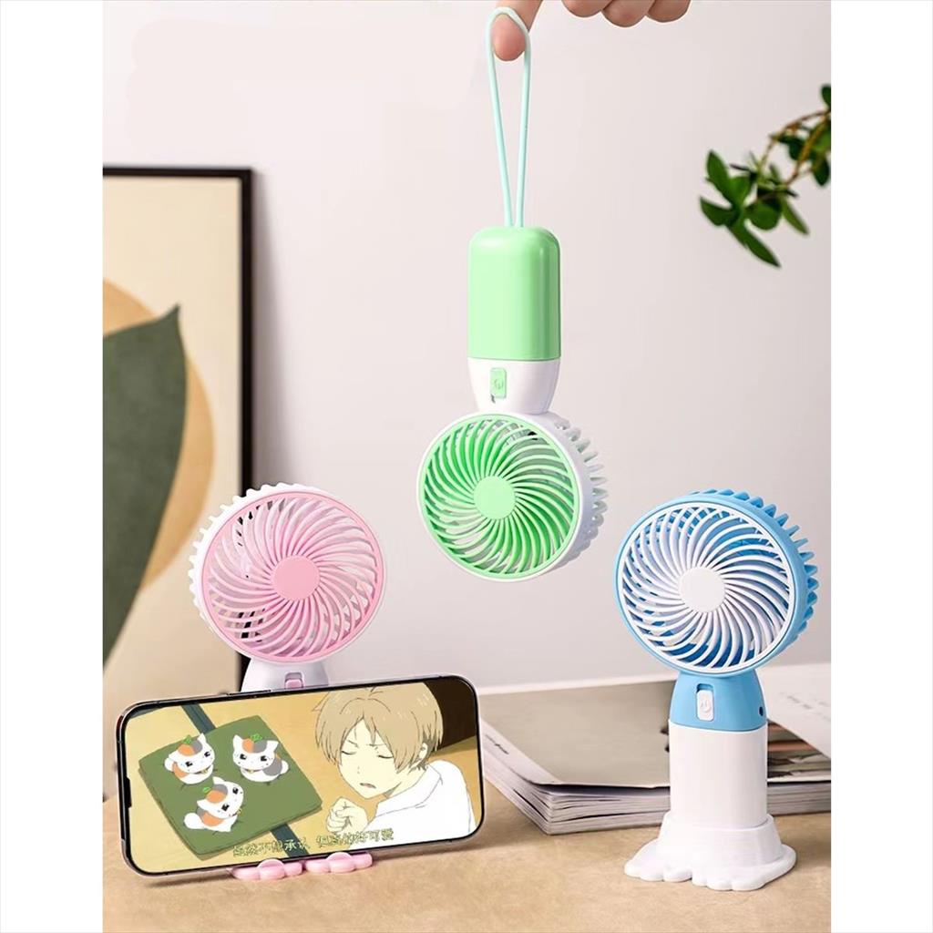 ONEGPLUS - Kipas Angin Portable Mini Fan  Phone Holder Stand Handphone + Tali