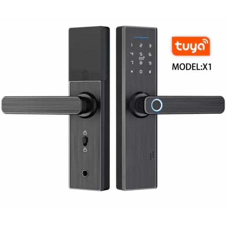 AKN88 -X1 Smart Wifi Door Lock Handle Access Pintu RFID Fingerprint TUYA APP