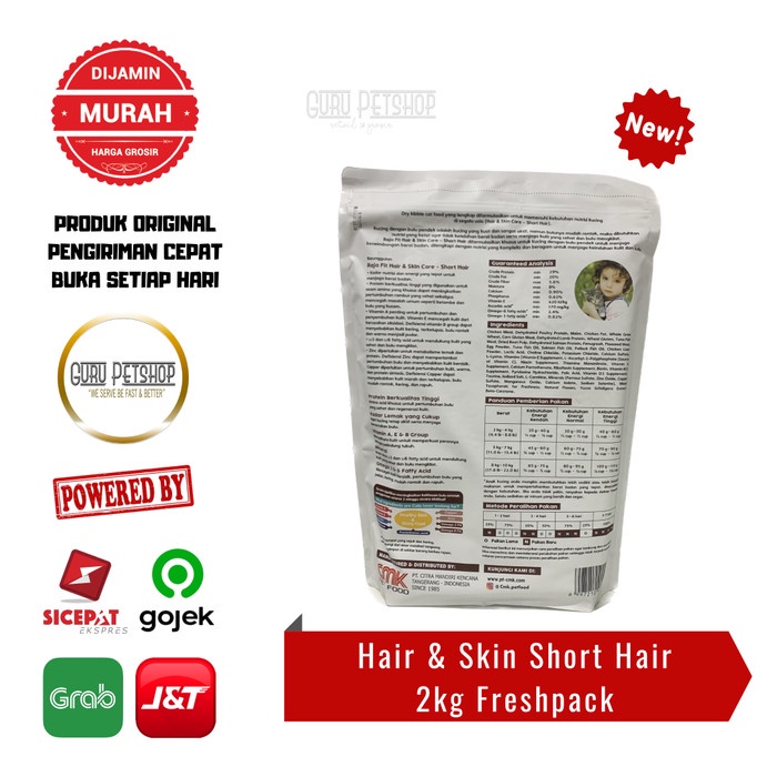 Raja Fit Hair And Skin Long Hair - Short Hair All Stages 2kg Freshpack