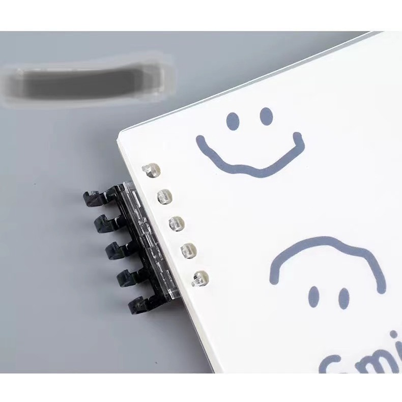 Buku Vivid Lose Leaf Binder A5 60 Halaman Warna PastelA5 Spiral Buku Bulk Coil Notebook Buku Pegangan Siswa Transparan Shell Cover Kartun Lucu Sederhana